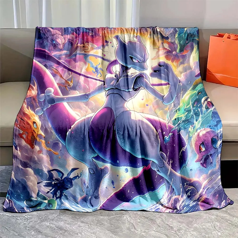 Mewtwo Pokemon Flannel Blanket Mewtwo Pokemon Flannel Blanket Furvenzy 9 75x90cm(30x35in)