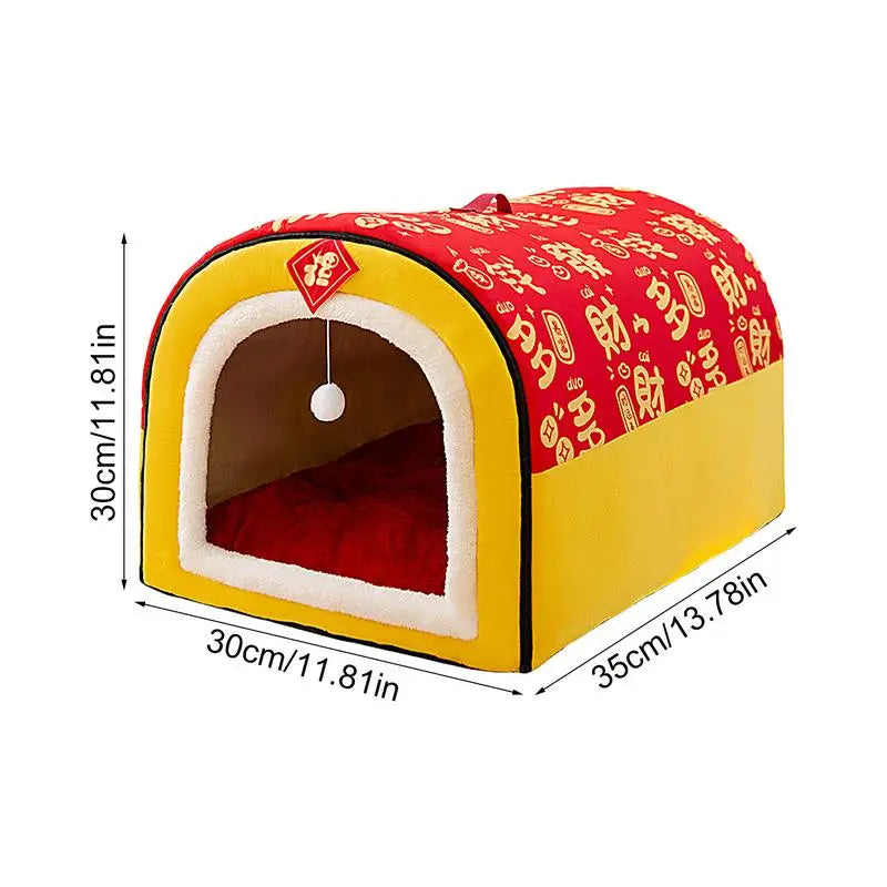 Cozy Foldable Pet Bed House Cozy Foldable Pet Bed House Furvenzy