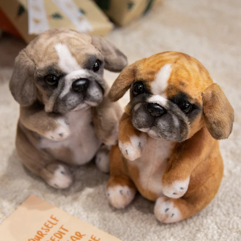 Realistic Poodle & Pug Puppy Plush Stuffed Toy Realistic Poodle & Pug Puppy Plush Stuffed Toy