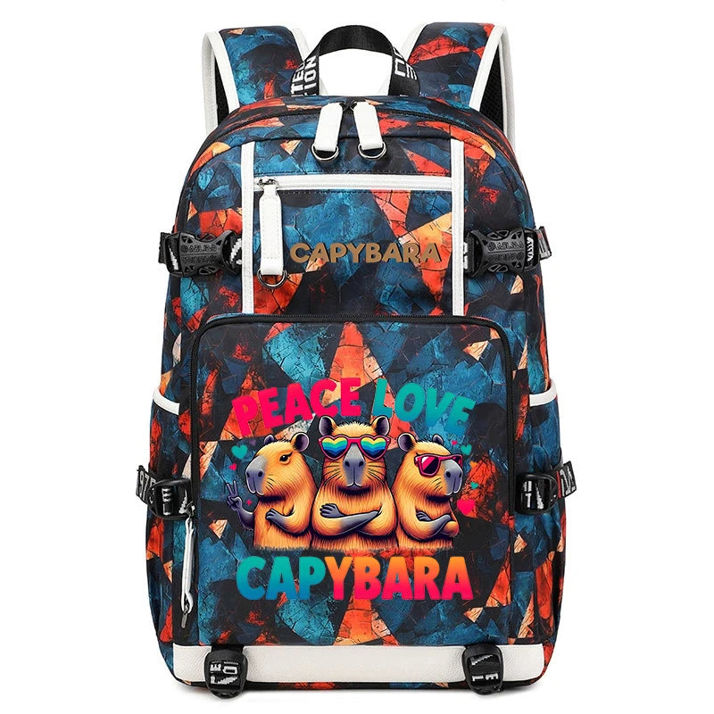 Capybara Backpack – Large Capacity Lightweight Travel School Bag Capybara Backpack – Large Capacity Lightweight Travel School Bag