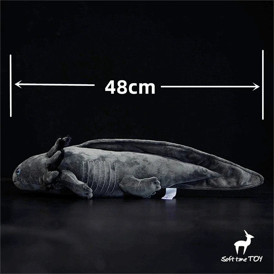 Realistic Black Axolotl Plush Toy – Lifelike Salamander Stuffed Animal Realistic Black Axolotl Plush Toy – Lifelike Salamander Stuffed Animal