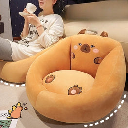 Capybara Floor Cushion – Futon Seat for Living Room & Bedroom