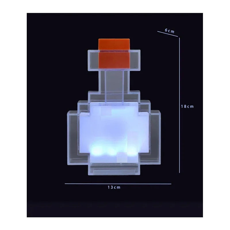 Minecraft 8 Colors Night Light Potion Bottle Torch Minecraft 8 Colors Night Light Potion Bottle Torch Furvenzy