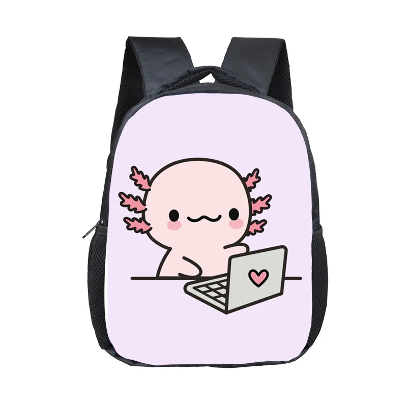 Axolotl Sea Otter Kids Backpack - Kids Toddler School Bag Axolotl Sea Otter Kids Backpack - Kids Toddler School Bag