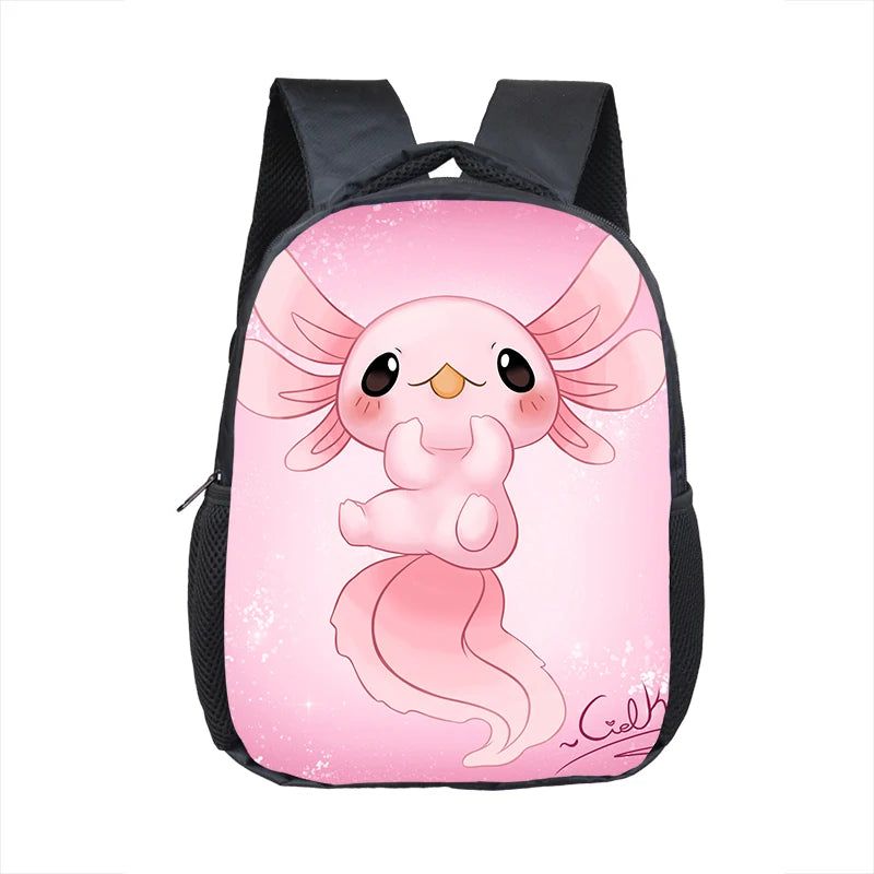 Axolotl Sea Otter Kids Backpack - Kids Toddler School Bag Axolotl Sea Otter Kids Backpack - Kids Toddler School Bag
