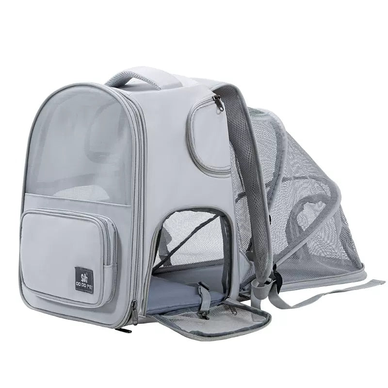 Carrier Mesh Backpack Bag for Small Dog & Cats Carrier Mesh Backpack Bag for Small Dog & Cats Furvenzy Grey