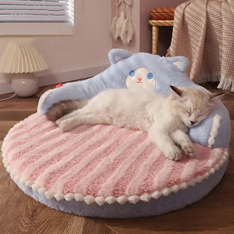 Deep Sleep Pet Bed with Cushion Deep Sleep Pet Bed with Cushion Furvenzy Pink 52x52x22cm