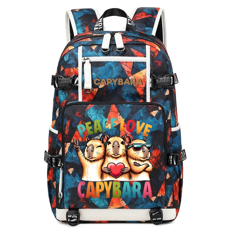 Capybara Backpack – Large Capacity Lightweight Travel School Bag Capybara Backpack – Large Capacity Lightweight Travel School Bag
