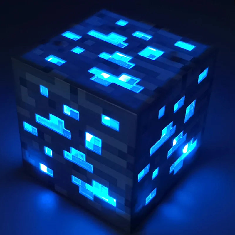 Minecraft Brownstone LED Ore Lamp Torch Minecraft Brownstone LED Ore Lamp Torch Furvenzy Blue Light