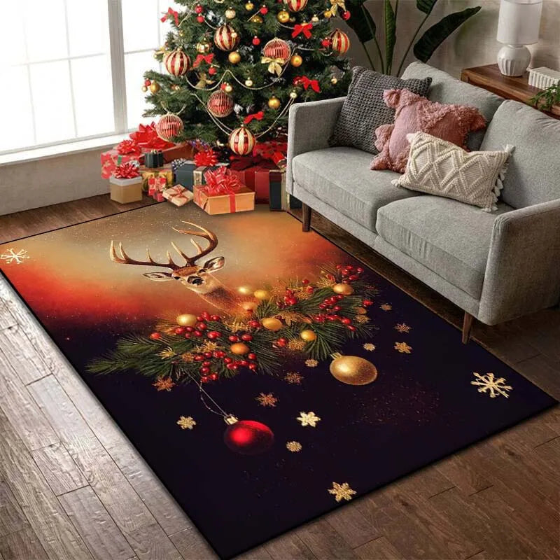 Christmas Reindeer Bedroom Rug Carpet Christmas Reindeer Bedroom Rug Carpet Furvenzy 5 60x90cm (24x35in)