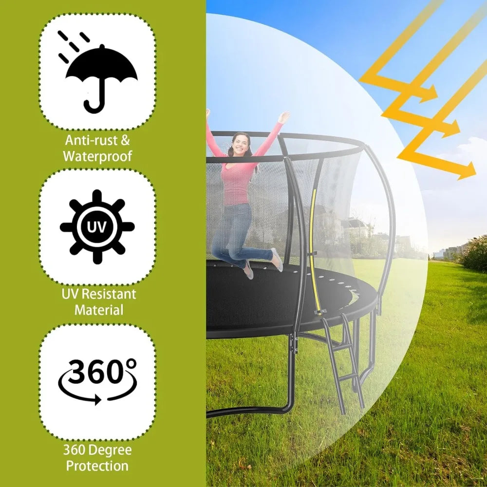 8 FT Trampoline for Kids with Basketball Hoop 8 FT Trampoline for Kids with Basketball Hoop Furvenzy