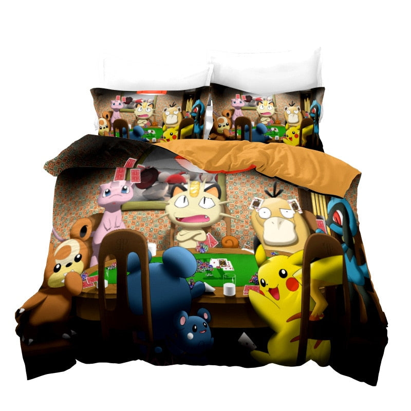 Pokemon Pikachu Anime Quilt Cover Pokemon Pikachu Anime Quilt Cover Furvenzy 18 Two-piece 140x210cm