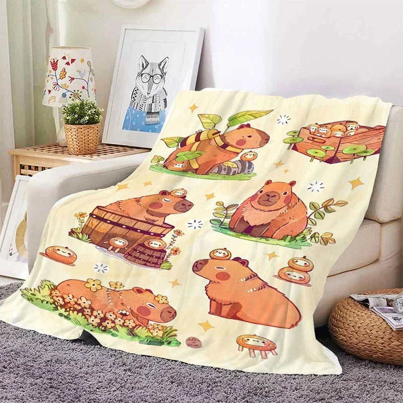 Capybara Warm Sofa Blanket Capybara Warm Sofa Blanket Furvenzy 6 75x90CM30x35inch