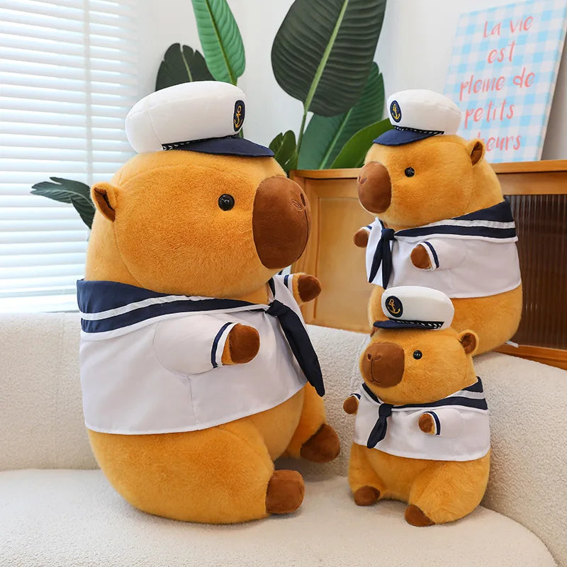 Capybara Navy Sailor Squishmallow Capybara Navy Sailor Squishmallow Furvenzy
