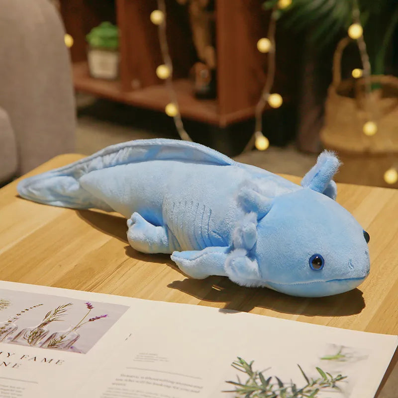 Stuffed Axolotl Salamander Plush Stuffed Axolotl Salamander Plush Furvenzy Blue 45cm