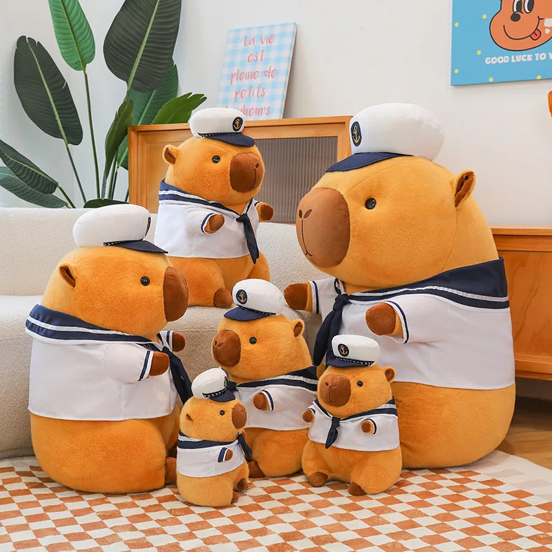 Capybara Navy Sailor Squishmallow Capybara Navy Sailor Squishmallow Furvenzy
