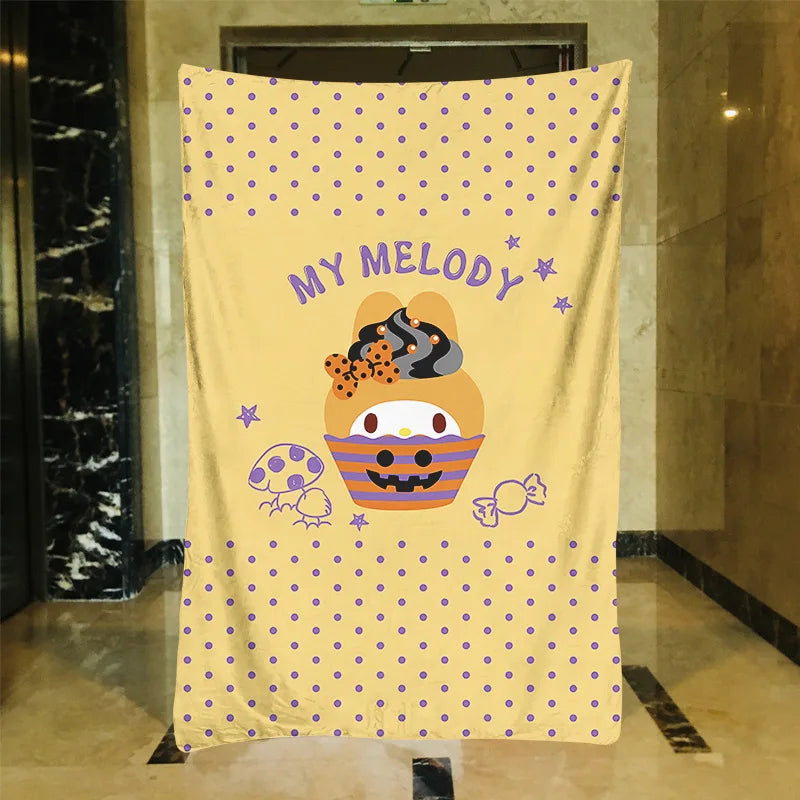 Hello Kitty Halloween Cotton Blanket Hello Kitty Halloween Cotton Blanket Furvenzy 6 75X100cm
