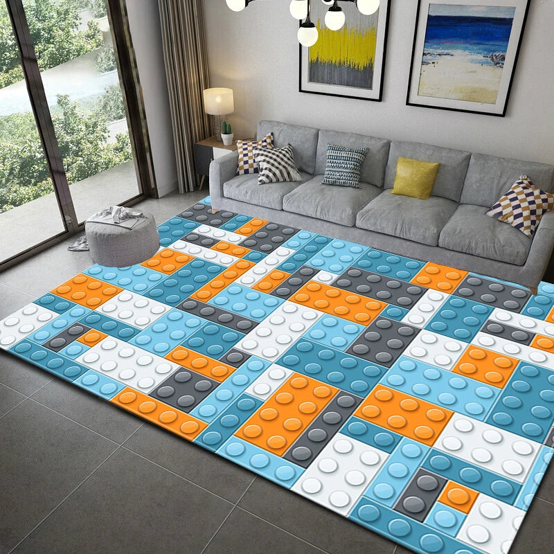 3D Geometric Block Area Rug Carpet 3D Geometric Block Area Rug Carpet Furvenzy