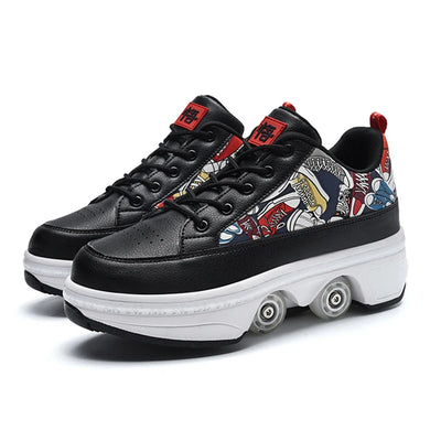 Deformation Double Row Roller Skate Shoes 8