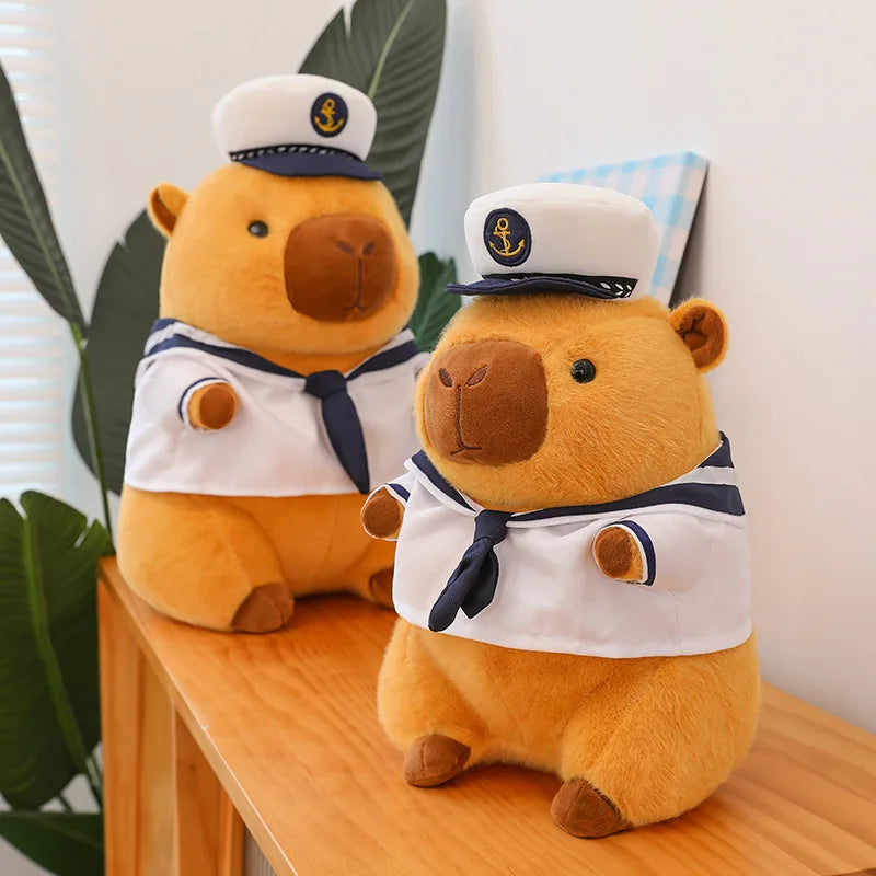 Capybara Navy Sailor Squishmallow Capybara Navy Sailor Squishmallow Furvenzy