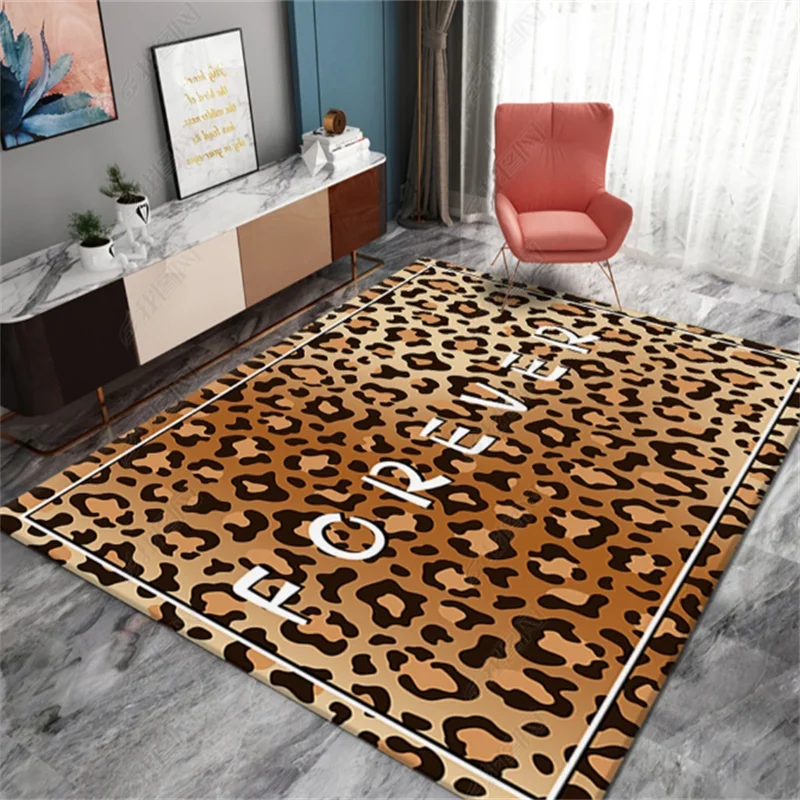 Leopard Print Luxury Rug Carpet Leopard Print Luxury Rug Carpet Furvenzy H 80x160CM