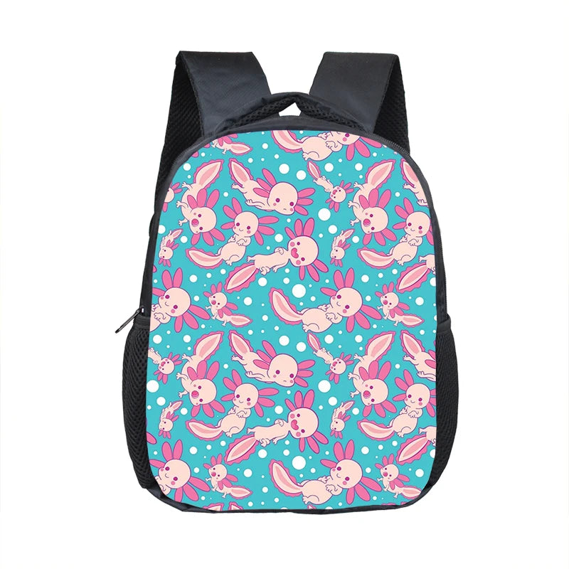 Axolotl Sea Otter Kids Backpack - Kids Toddler School Bag Axolotl Sea Otter Kids Backpack - Kids Toddler School Bag