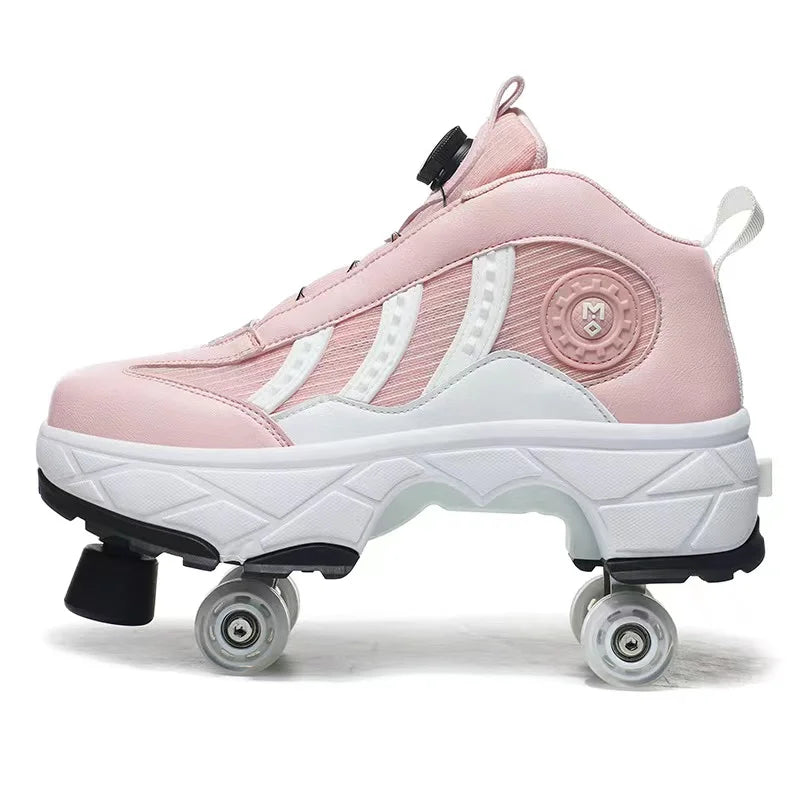 Deform Sport Roller Skates With Brake Head Deform Sport Roller Skates With Brake Head Furvenzy Pink Men's 3.5 (Ladies 4.5)