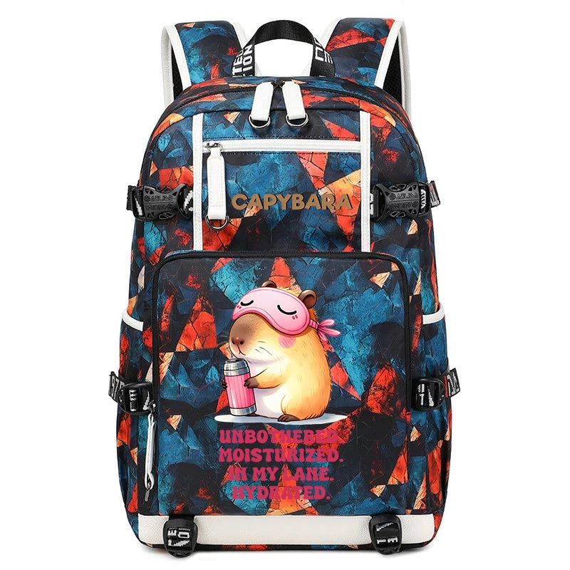 Capybara Backpack – Large Capacity Lightweight Travel School Bag Capybara Backpack – Large Capacity Lightweight Travel School Bag