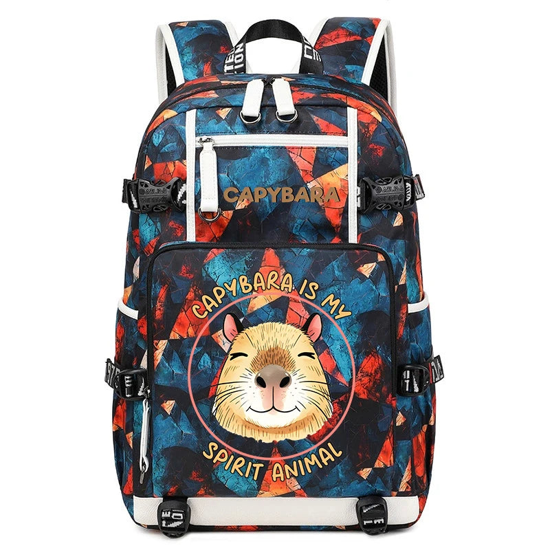 Capybara Backpack – Large Capacity Lightweight Travel School Bag Capybara Backpack – Large Capacity Lightweight Travel School Bag