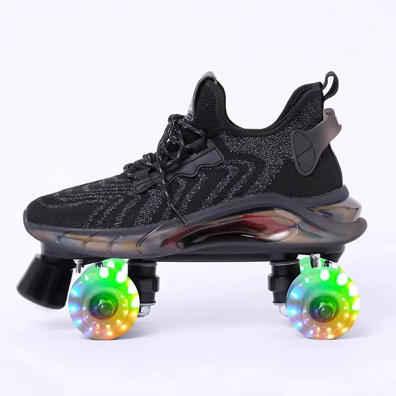 Mesh Knitted LED Roller Skates Mesh Knitted LED Roller Skates Furvenzy Flash Wheel 1 Men's 6.5 (Ladies 7.5)
