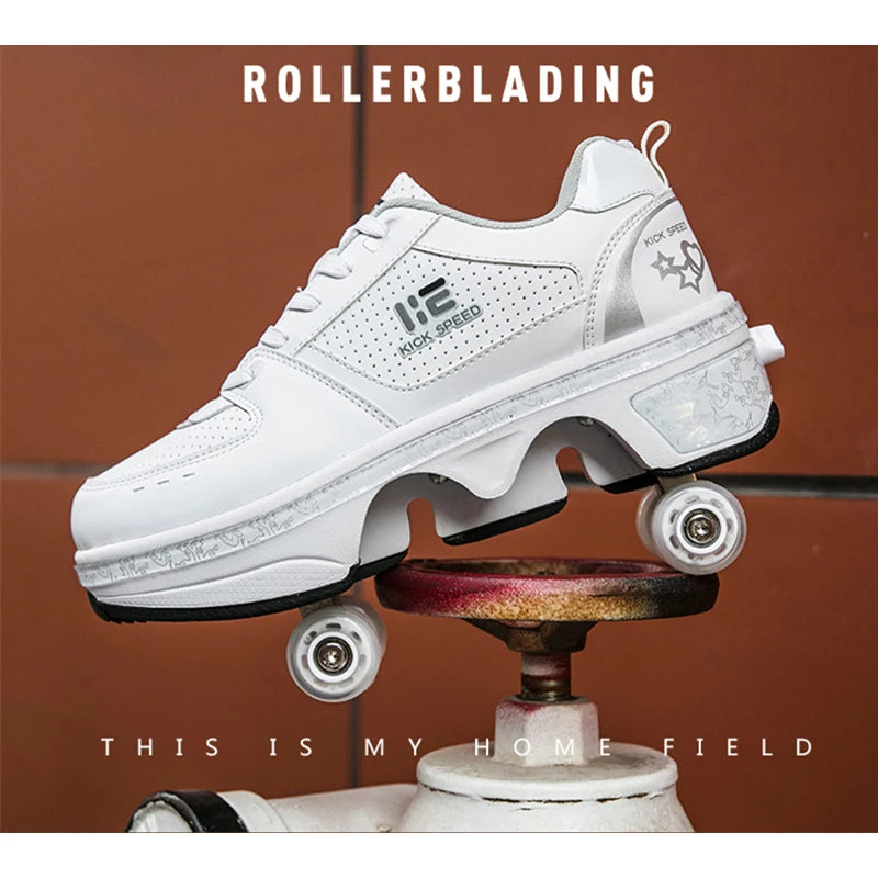 Dual Purpose Roller Skating Deformation Shoes Dual Purpose Roller Skating Deformation Shoes Furvenzy
