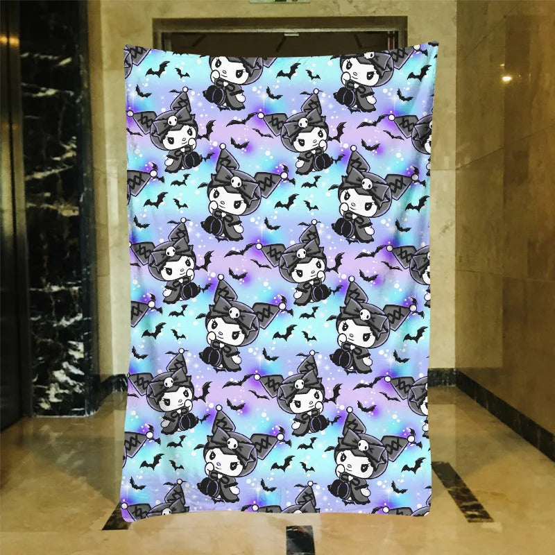 Hello Kitty Halloween Cotton Blanket Hello Kitty Halloween Cotton Blanket Furvenzy 3 75X100cm