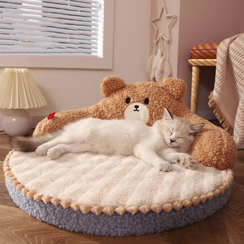 Deep Sleep Pet Bed with Cushion Deep Sleep Pet Bed with Cushion Furvenzy Coffee 52x52x22cm
