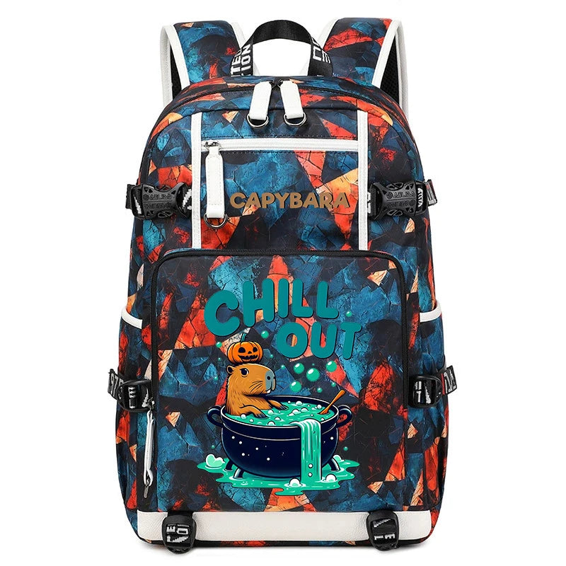 Capybara Backpack – Large Capacity Lightweight Travel School Bag Capybara Backpack – Large Capacity Lightweight Travel School Bag