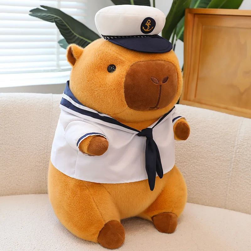 Capybara Navy Sailor Squishmallow Capybara Navy Sailor Squishmallow Furvenzy