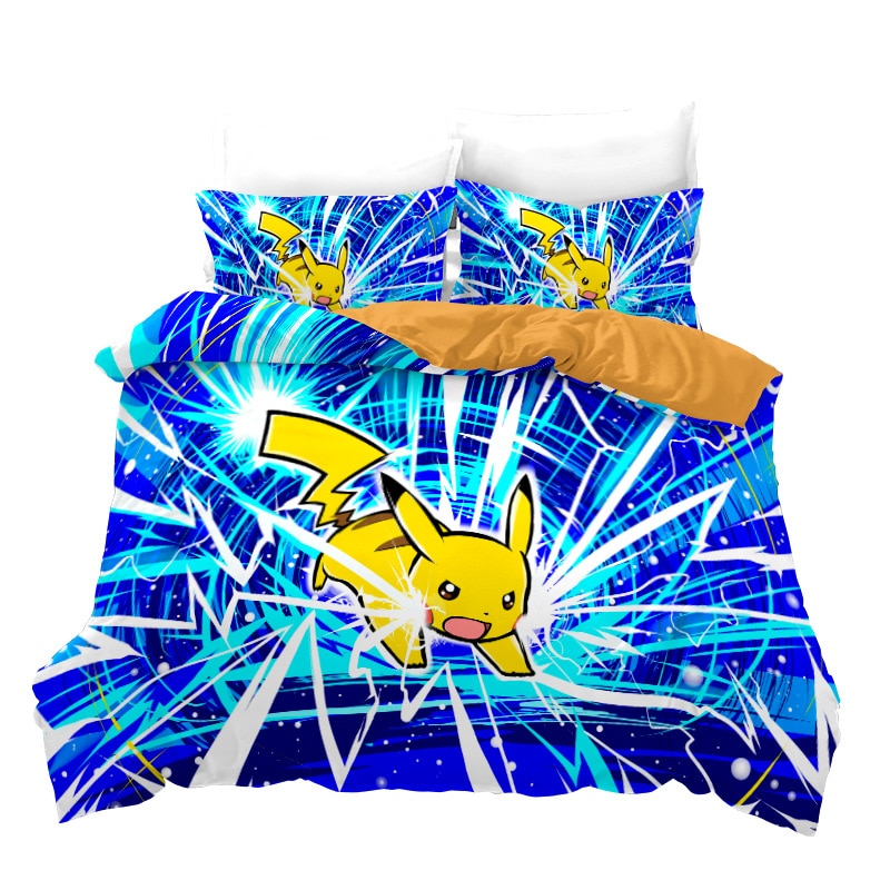 Pokemon Pikachu Anime Quilt Cover Pokemon Pikachu Anime Quilt Cover Furvenzy 8 Two-piece 140x210cm