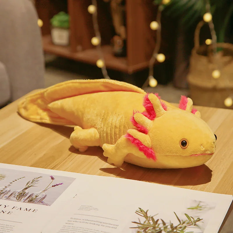 Stuffed Axolotl Salamander Plush Stuffed Axolotl Salamander Plush Furvenzy Yellow 45cm