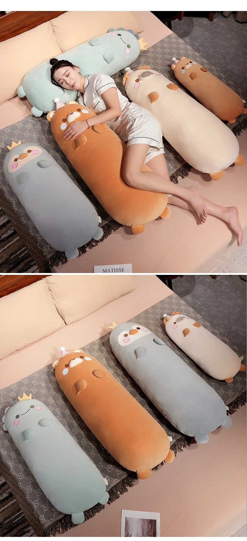 Squishmallow Long Throw Pillow Sleeper Cushion Squishmallow Long Throw Pillow Sleeper Cushion