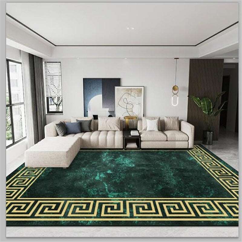 Carpet for Living Room - Green Golden Carpet for Living Room - Green Golden Furvenzy