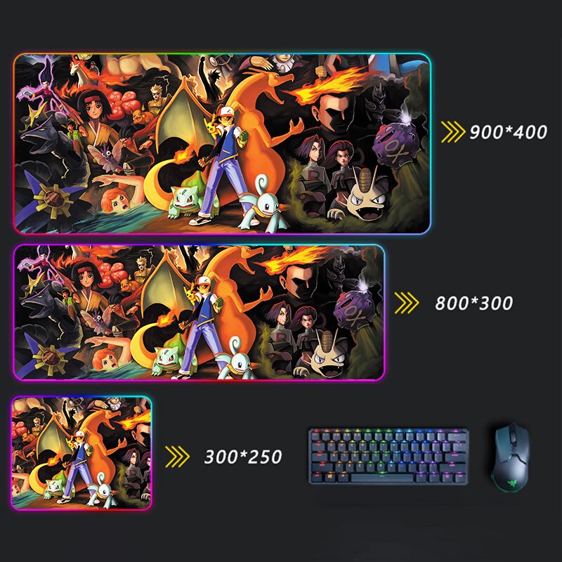 Pokemon Pikachu LED Mousepad Pokemon Pikachu LED Mousepad Furvenzy 1 350x250x30mm