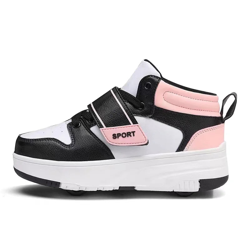 Roller Skate Sneaker Shoes for Kids Roller Skate Sneaker Shoes for Kids Furvenzy Pink Men's 1.5 (Ladies 2.5)