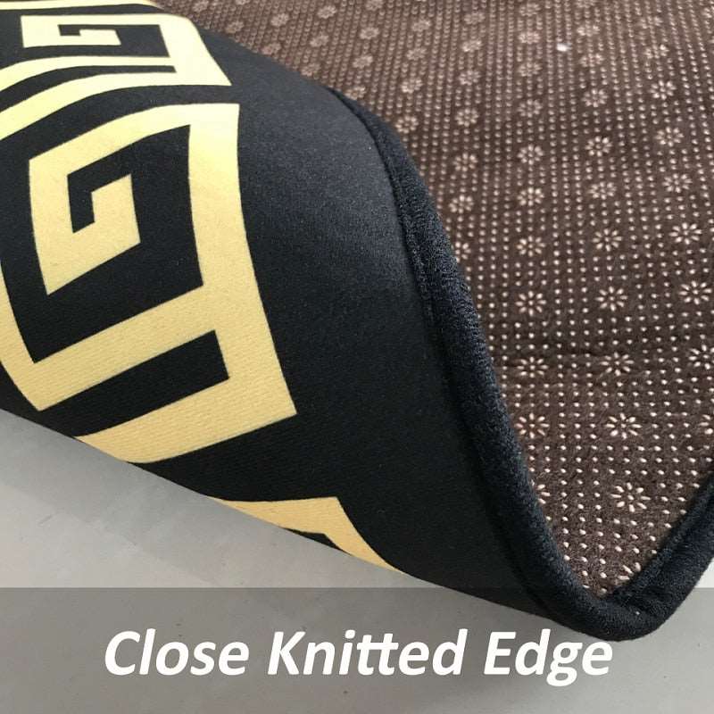 Carpet for Living Room - Black Yellow Carpet for Living Room - Black Yellow Furvenzy