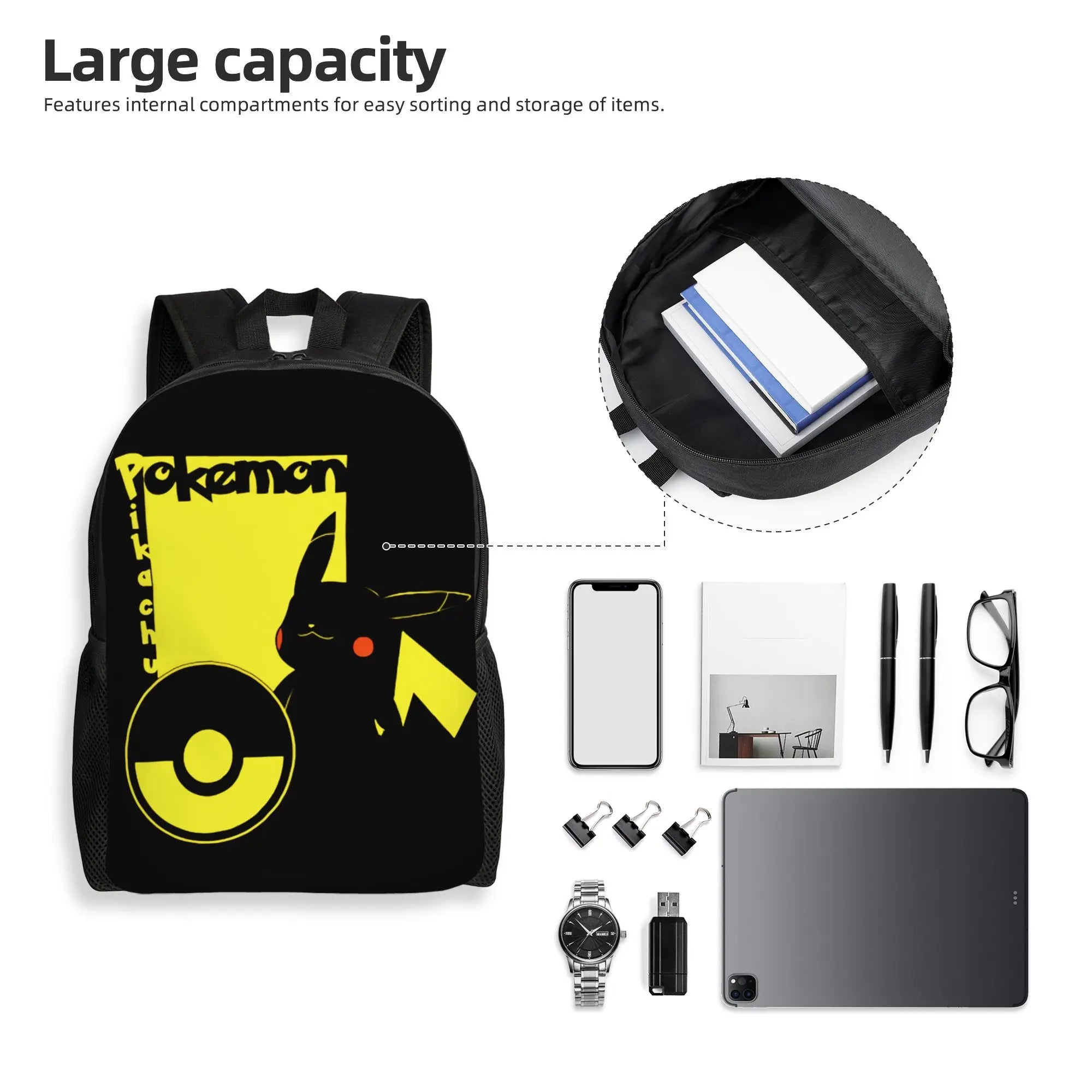 Pokemon Pikachu Backpack – High School Daypack Pokemon Pikachu Backpack – High School Daypack