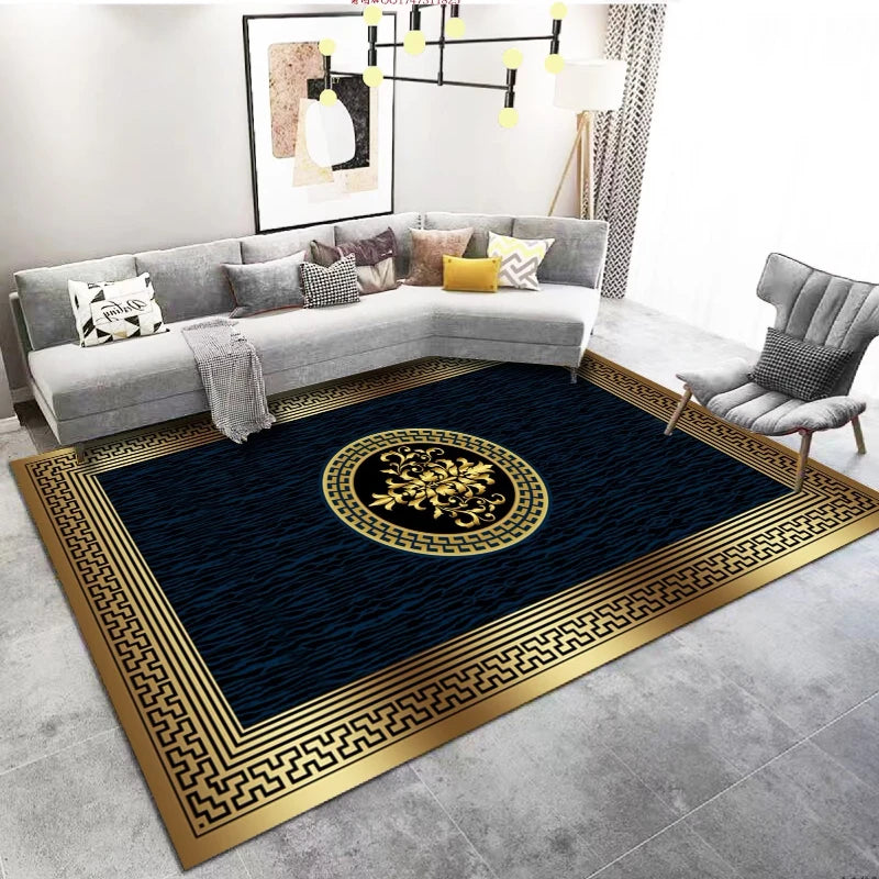 Luxury Living Room Golden Carpet 1