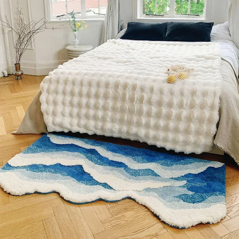 Seawave Bathroom Bedside Rug Carpet Seawave Bathroom Bedside Rug Carpet Furvenzy