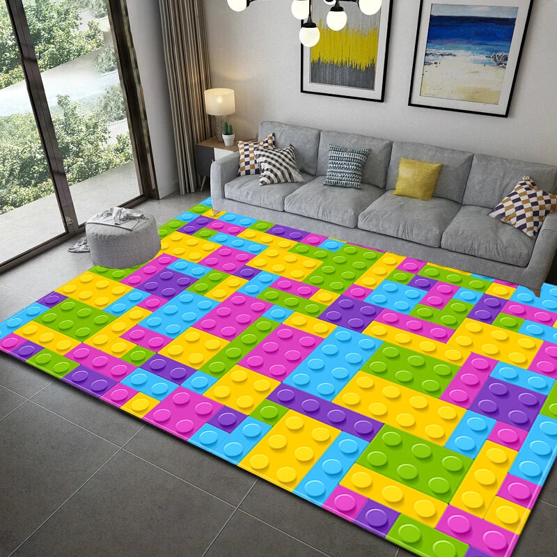 3D Geometric Block Area Rug Carpet 3D Geometric Block Area Rug Carpet Furvenzy