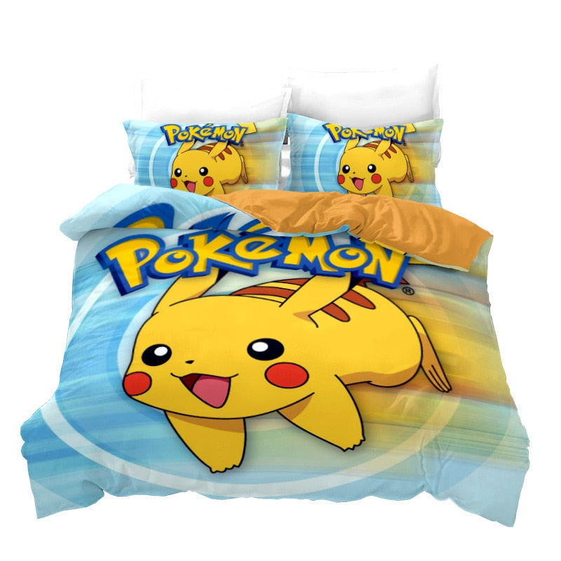Pokemon Pikachu Anime Quilt Cover Pokemon Pikachu Anime Quilt Cover Furvenzy 3 Two-piece 140x210cm