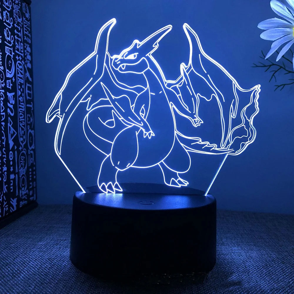 Pokemon Pikachu Charizard 3D LED Night Light Pokemon Pikachu Charizard 3D LED Night Light Furvenzy