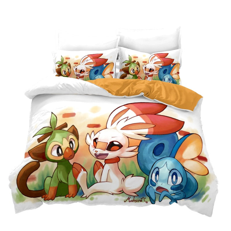 Pokemon Pikachu Anime Quilt Cover Pokemon Pikachu Anime Quilt Cover Furvenzy 20 Two-piece 140x210cm