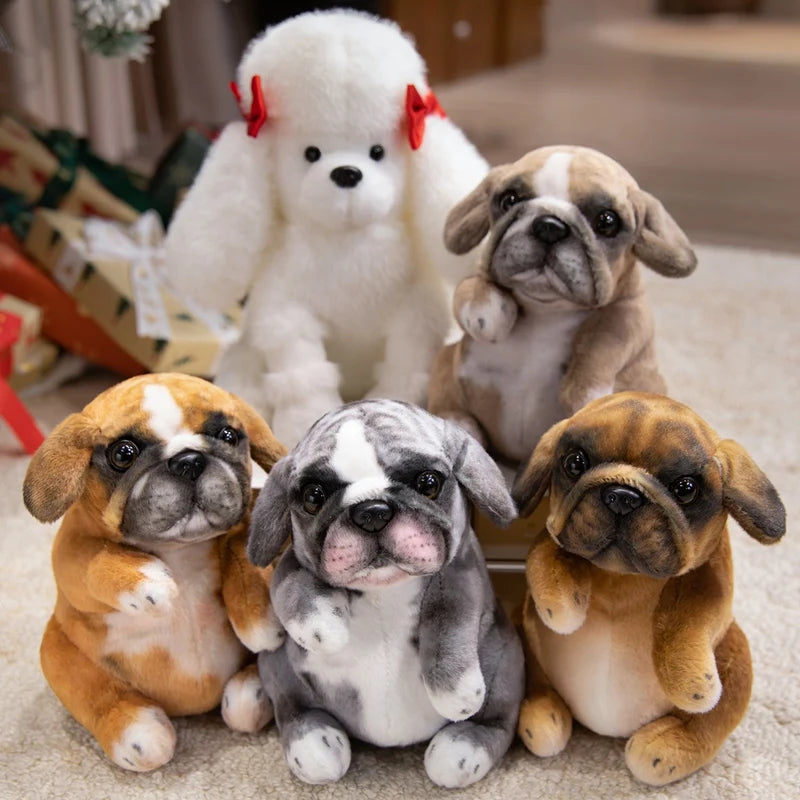 Realistic Poodle & Pug Puppy Plush Stuffed Toy Realistic Poodle & Pug Puppy Plush Stuffed Toy